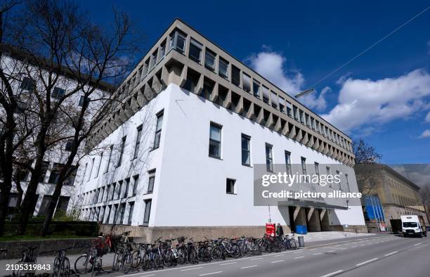 March 2024, Bavaria, Munich: The main building with the main entrance of the Technical University of Munich . Photo: Sven Hoppe/dpa