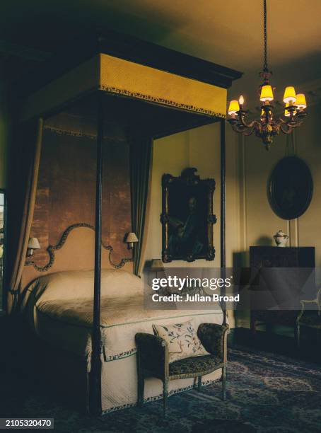 Bedroom inside Houghton Hall is photographed for the Financial Times on April 6, 2023 in New Houghton, England.