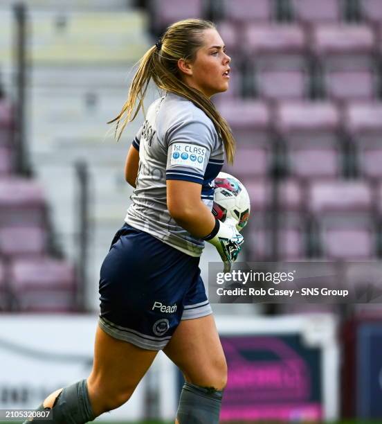 Partick Thistle's Ava Easdon in action during the Sky Sports Cup Final match between Partick Thistle and Rangers at Tynecastle Park, on March 24 in...