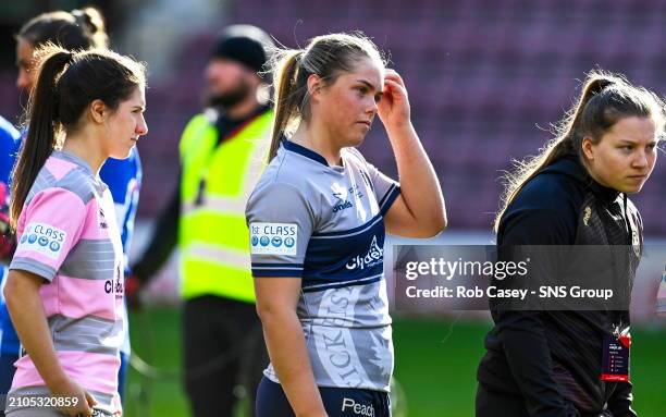 Partick Thistle's Ava Easdon at Full Time during the Sky Sports Cup Final match between Partick Thistle and Rangers at Tynecastle Park, on March 24...