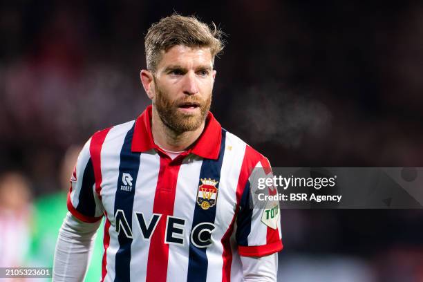 Michael de Leeuw of Willem II looks on during the Dutch Keuken Kampioen Divisie match between Willem II and VVV-Venlo at Koning Willem II Stadion on...