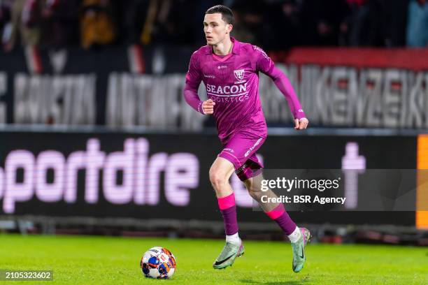 Milan Robberechts of VVV-Venlo in action during the Dutch Keuken Kampioen Divisie match between Willem II and VVV-Venlo at Koning Willem II Stadion...