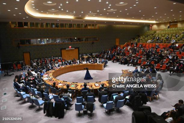 The United Nations Security Council meets on the situation in the Middle East, including the Palestinian question, at the UN headquarters in New York...