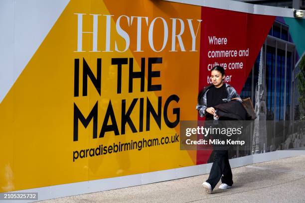 History in the making hoarding surrounding the redevelopment of the Paradise area as phase two of the regeneration project gets underway on 21st...