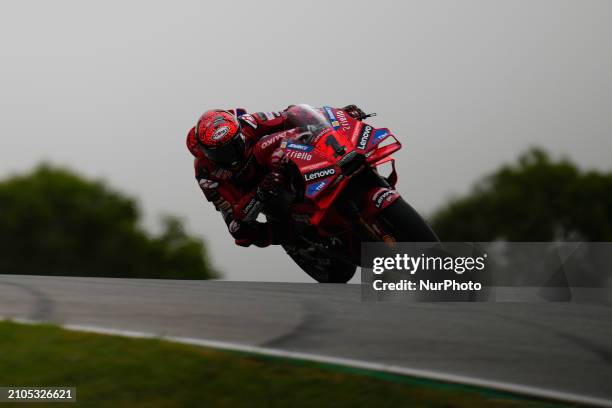 Francesco Pecco Bagnaia of Italy and ly and Ducati Lenovo Team during the race day of the Grande Premio Tissot de Portugal at Autodromo do Algarve on...