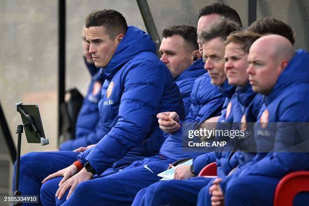 Holland U19 assistant coach Ibrahim Afellay during the European Championship qualifying match in group 2 elite between the Netherlands O19 and France...