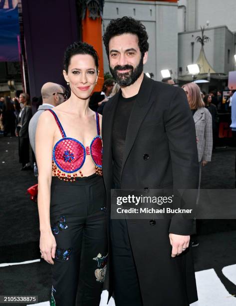 Rebecca Hall and Morgan Spector at the world premiere of "Godzilla x Kong: The New Empire" held at TCL Chinese Theatre on March 25, 2024 in Los...