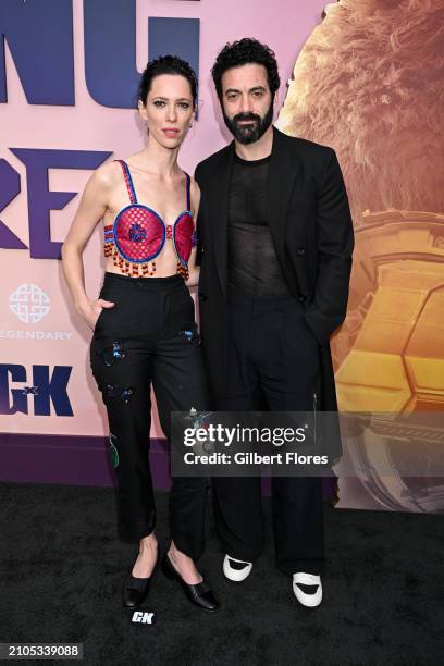 Rebecca Hall and Morgan Spector at the world premiere of "Godzilla x Kong: The New Empire" held at TCL Chinese Theatre on March 25, 2024 in Los...