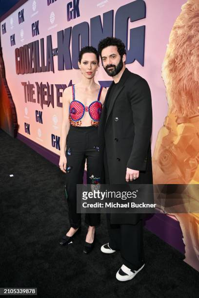 Rebecca Hall and Morgan Spector at the world premiere of "Godzilla x Kong: The New Empire" held at TCL Chinese Theatre on March 25, 2024 in Los...