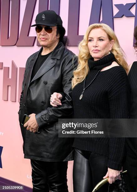 Gene Simmons and Shannon Tweed at the world premiere of "Godzilla x Kong: The New Empire" held at TCL Chinese Theatre on March 25, 2024 in Los...