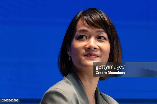 Sonia Cheng, chief executive officer of Rosewood Hotel Group, during the Milken Institute Global Investors' Symposium in Hong Kong, China, on...