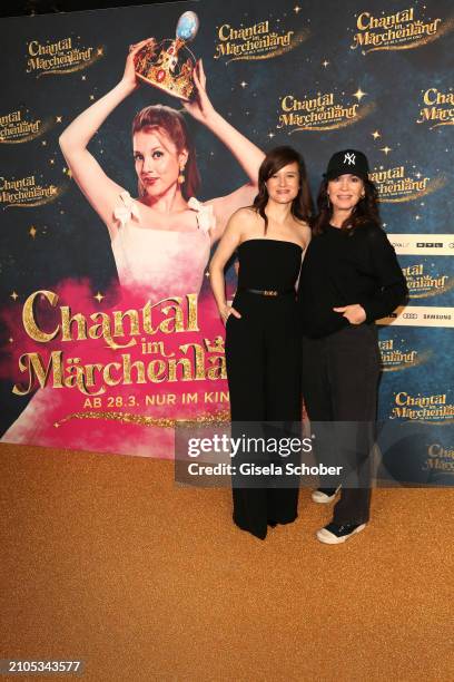 Producer Lena Schömann, Iris Berben during the "Chantal Im Märchenland" premiere at Mathäser Filmpalast on March 25, 2024 in Munich, Germany.