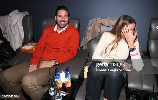 Former soccer plyer Claudio Pizarro and guest during the "Chantal Im Märchenland" premiere at Mathäser Filmpalast on March 25, 2024 in Munich,...
