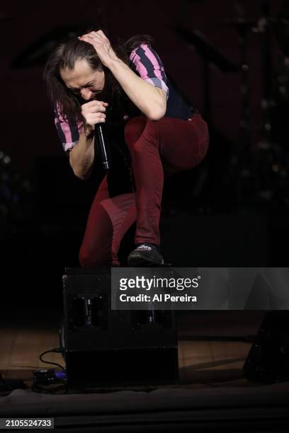 Eugene Hutz performs as part of "A St. Paddy's Celebration of Sinead O'Connor and Shane MacGowan" at Carnegie Hall on March 20, 2024 in New York City.
