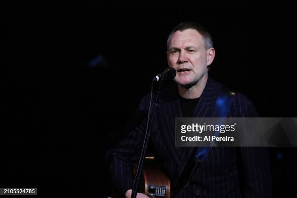 David Gray performs as part of "A St. Paddy's Celebration of Sinead O'Connor and Shane MacGowan" at Carnegie Hall on March 20, 2024 in New York City.