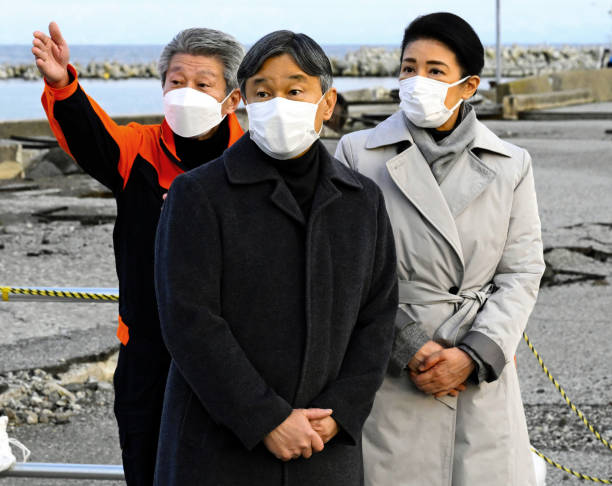 JPN: Emperor And Empress Visit Quake Hit Wajima Peninsula