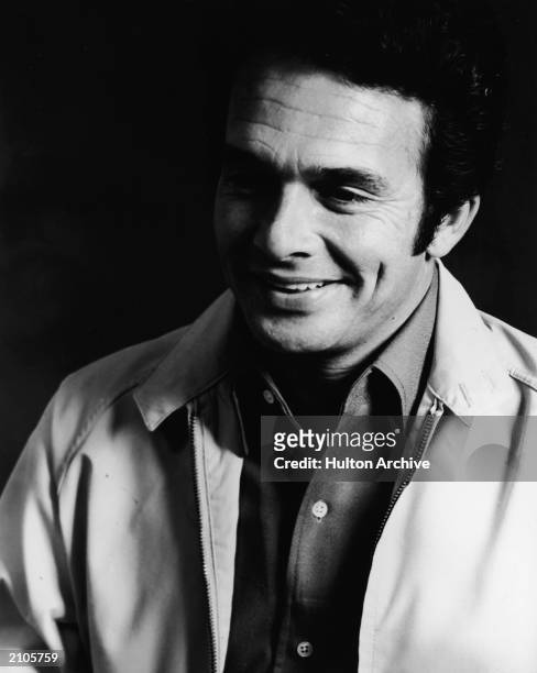 Portrait of American country singer and songwriter Merle Haggard, circa 1970.