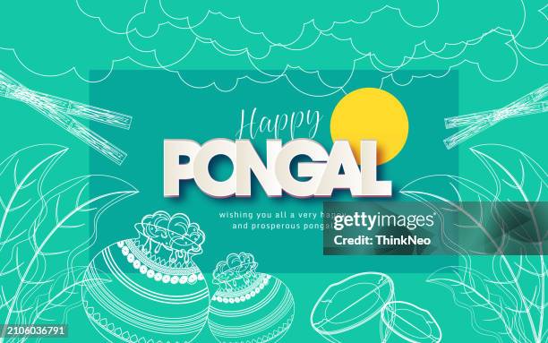 happy pongal background design template - sugar cane stock illustrations