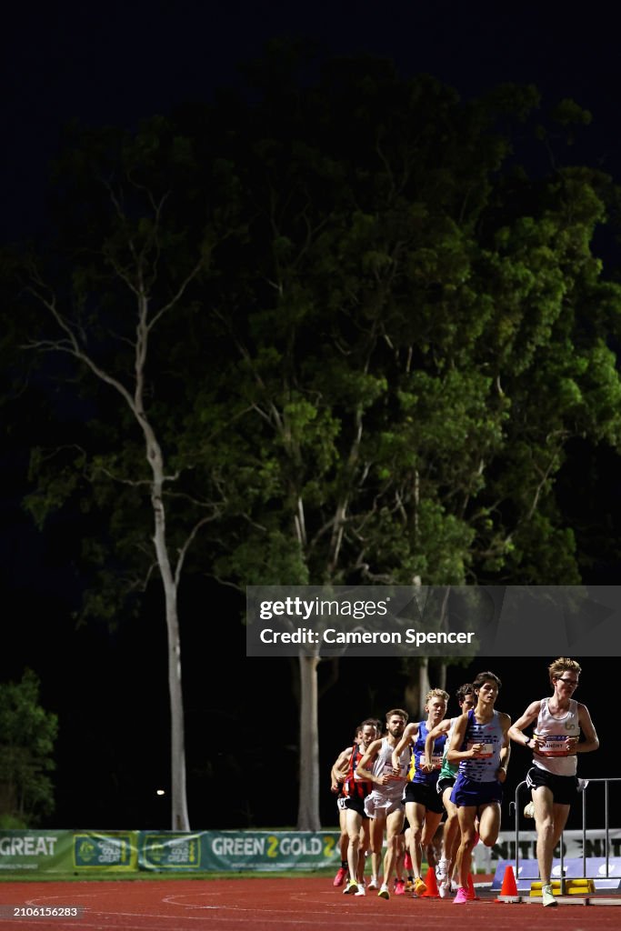 Seth Manych Seth Mahony runs in the Mens 3000m during the 2024 Sydney Track... News ...