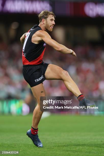 Dyson Heppell of the Bombers in action during the round two AFL match between Sydney Swans and Essendon Bombers at SCG, on March 23 in Sydney,...