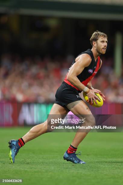 Dyson Heppell of the Bombers in action during the round two AFL match between Sydney Swans and Essendon Bombers at SCG, on March 23 in Sydney,...