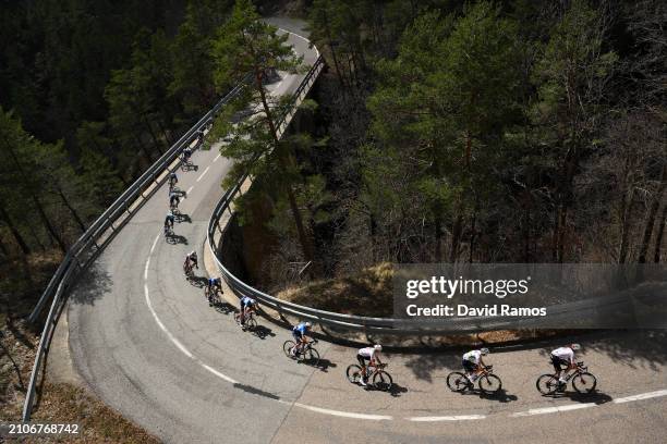 Mikel Landa of Spain - Red Mountain Jersey, Mauri Vansevenant of Belgium and Team Soudal-Quick Step, Joao Almeida of Portugal, Tadej Pogacar of...