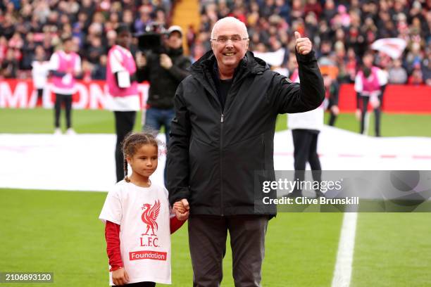 Sven-Goran Eriksson, Manager of Liverpool Legends, looks on prior to the LFC Foundation charity match between Liverpool FC Legends and AFC Ajax...