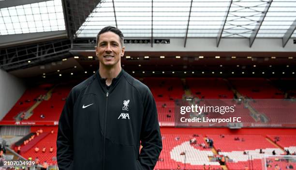 Fernando Torres of Liverpool during the LFC Foundation charity match between Liverpool FC Legends and AFC Ajax Legends at Anfield on March 23, 2024...