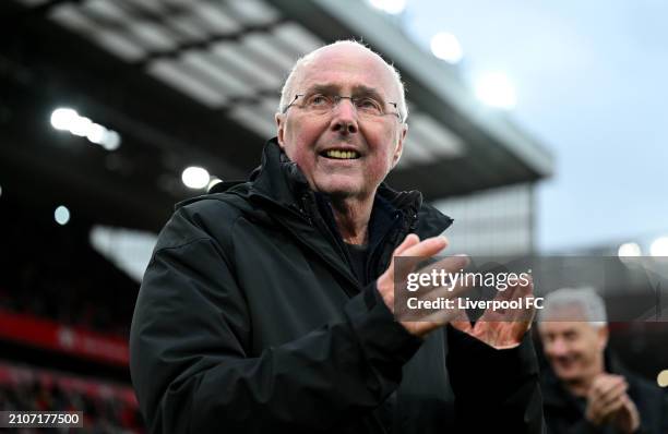 Sven-Göran Eriksson of Liverpool during the LFC Foundation charity match between Liverpool FC Legends and AFC Ajax Legends at Anfield on March 23,...