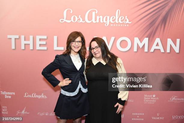 Lisa Loeb and Janet Rich attend Los Angeles Magazine's The L.A. Woman Luncheon at The Fairmont Miramar on March 21, 2024 in Santa Monica, California.