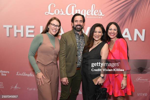 Brittany Brombach, Chris Gialanella, Jen Betts and Jasmin Rosemberg attend Los Angeles Magazine's The L.A. Woman Luncheon at The Fairmont Miramar on...