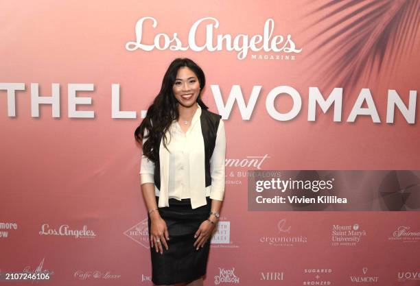 Catherine An attends Los Angeles Magazine's The L.A. Woman Luncheon at The Fairmont Miramar on March 21, 2024 in Santa Monica, California.