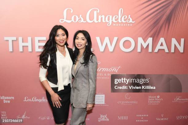 Catherine An and Elizabeth An attend Los Angeles Magazine's The L.A. Woman Luncheon at The Fairmont Miramar on March 21, 2024 in Santa Monica,...