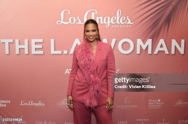 Kamie Crawford attends Los Angeles Magazine's The L.A. Woman Luncheon at The Fairmont Miramar on March 21, 2024 in Santa Monica, California.