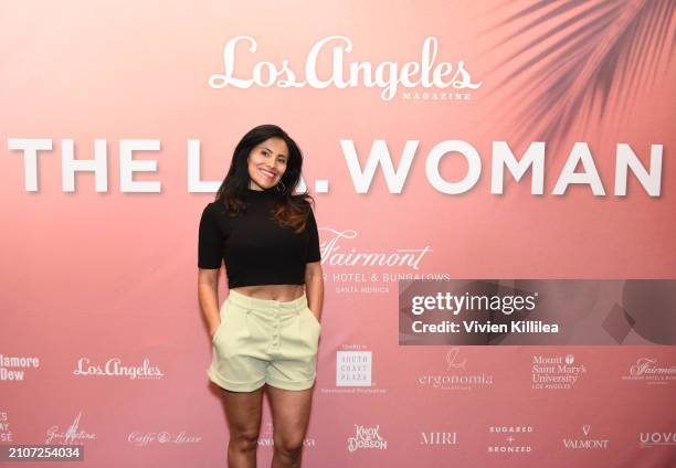 Angy Mera attends Los Angeles Magazine's The L.A. Woman Luncheon at The Fairmont Miramar on March 21, 2024 in Santa Monica, California.