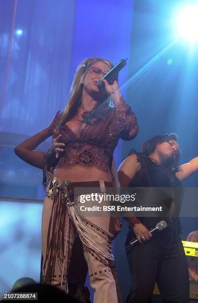 American singer Anastacia performing