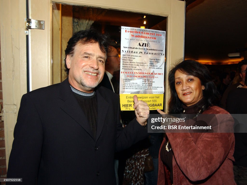 Dutch singer George Baker (Johannes (Hans) Bouwens) with wife Blanche Bouwens...