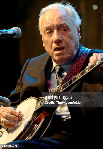 Earl Scruggs performs during the Stagecoach music festival at the Empire Polo Fields on April 25, 2009 in Indio, California.