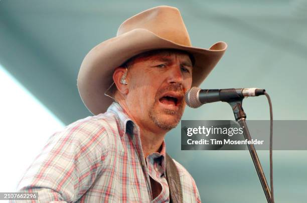 Kevin Costner performs during the Stagecoach music festival at the Empire Polo Fields on April 25, 2009 in Indio, California.
