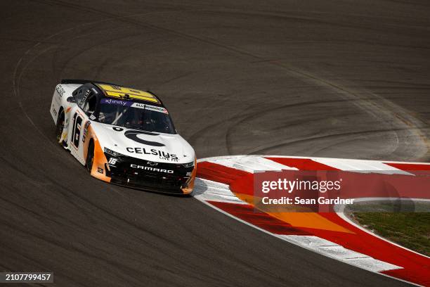 Allmendinger, driver of the Celsius Chevrolet, drives during the NASCAR Xfinity Series Focused Health 250 at Circuit of The Americas on March 23,...