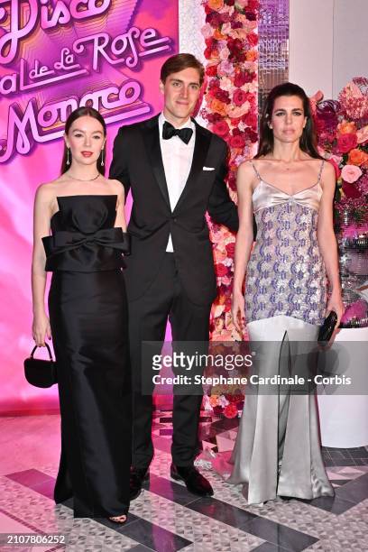 Princess Alexandra of Hanover , Ben Sylvester Strautmann and Charlotte Casiraghi attend the Rose Ball 2024 To Benefit The Princess Grace Foundation...