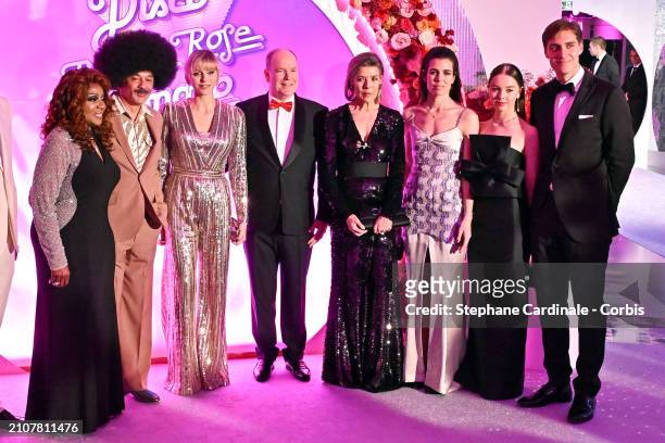 Gloria Gaynor, French designer Christian Louboutin, Princess Charlene of Monaco, Prince Albert II of Monaco, Princess Caroline of Hanover, Charlotte...