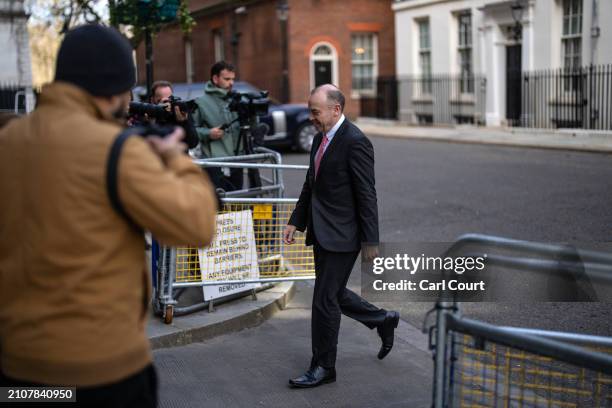 Chris Heaton-Harris, Secretary of State for Northern Ireland, leaves after attending the weekly meeting of Cabinet ministers in 10, Downing Street on...