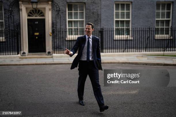 Alex Chalk, Lord Chancellor and Secretary of State for Justice, leaves after attending the weekly meeting of Cabinet ministers in 10, Downing Street...