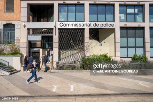 Facade of the police station on square Louis Pradel in Lyon, France on 19 March 2024.