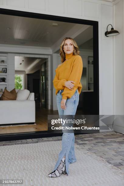 Allison Holker is photographed for People Magazine on April 11, 2023 in Los Angeles, California.