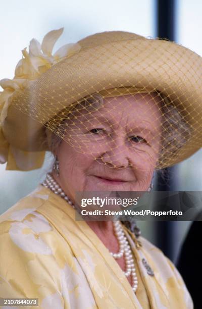 The Queen Mother visiting Keogh Barracks in Aldershot, England in June 1987.