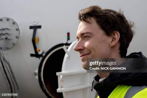 EHC Director Sascha Lamme walks next to a 420m long tunnel serving as...  News Photo - Getty Images