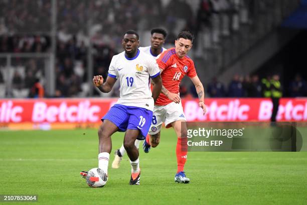 Rodrigo ECHEVERRIA - 19 Youssouf FOFANA during the friendly match between France and Chile at Orange Velodrome on March 26, 2024 in Marseille,...