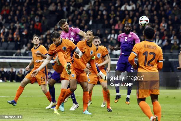 Wout Weghorst of Holland, Niclas Fullkrug of Germany, Virgil van Dijk of Holland during the friendly Interland match between Germany and the...